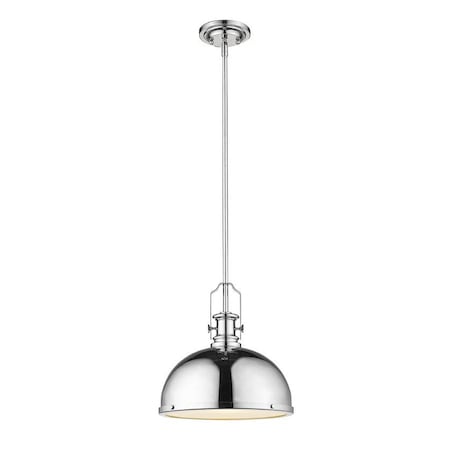 Z-Lite Melange 1 Light Pendant, Chrome & Chrome 725P12-CH